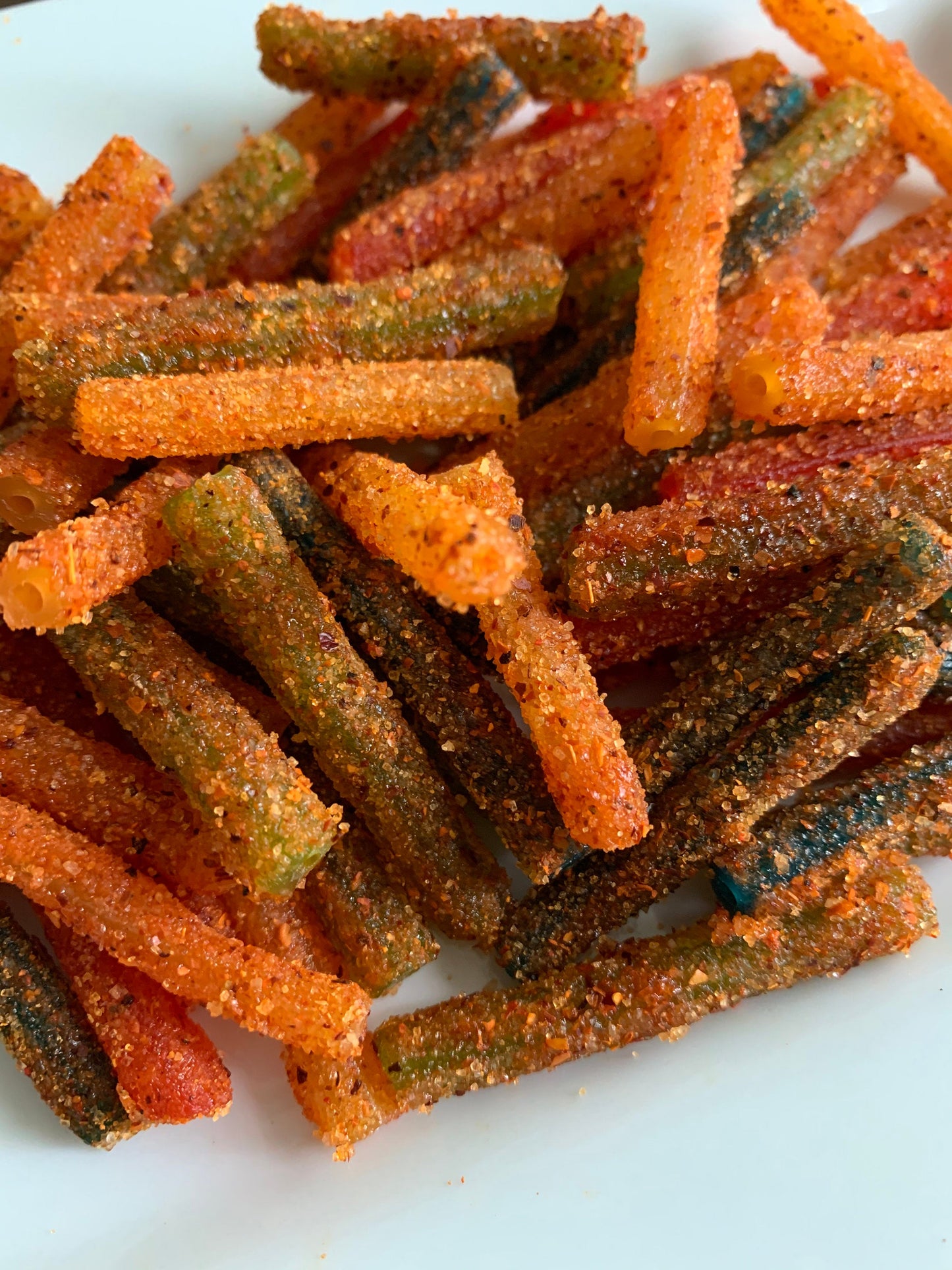 Spicy Rainbow Sour Punch Straws